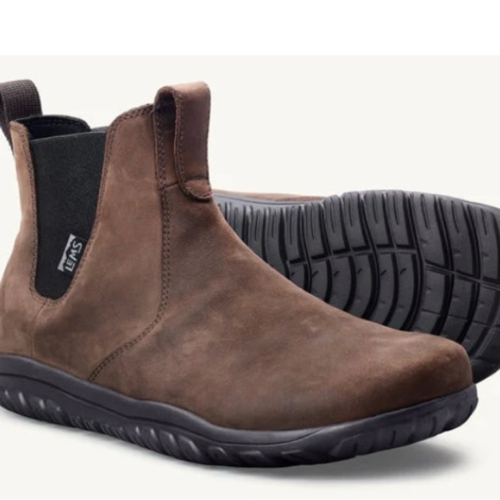 Lems rustic brown Chelsea boots W12 (M10.5)